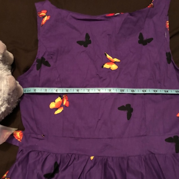 NEW Purple Floral Summer Dress M/L - Picture 6 of 7